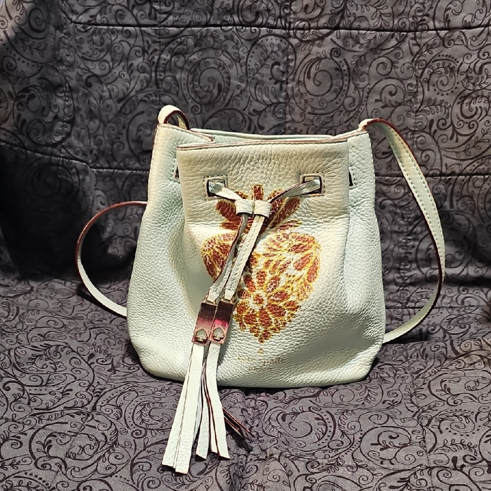 Kate Spade Crossbody Minty-Green Heart-Patterned